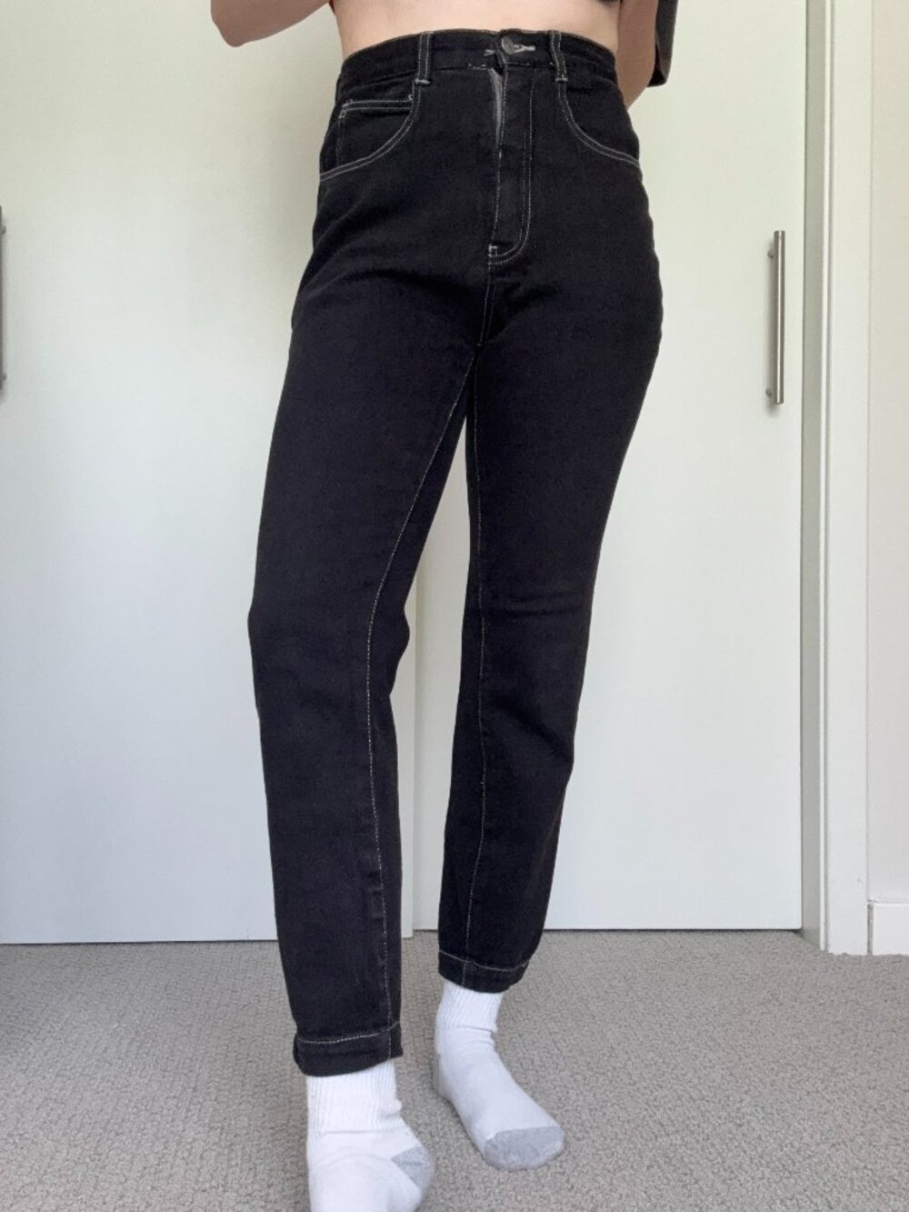 Denim Republic Black High Rise Stretch Skinny Leg Jeans